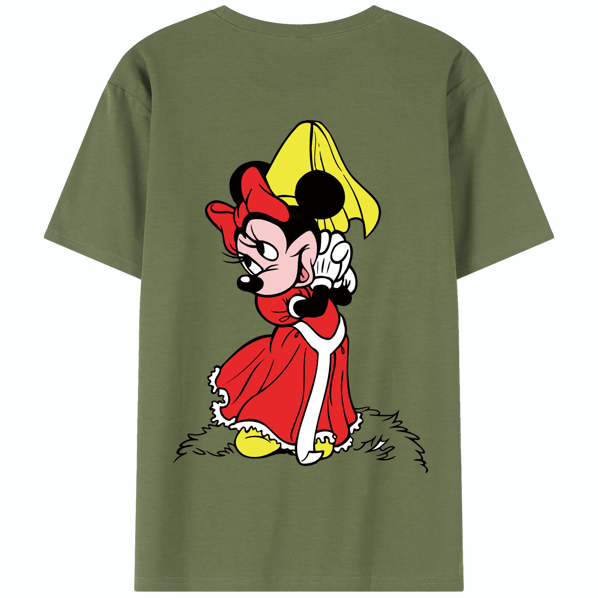 （画像用） ミッキーマウス Mickey Mouse 綿100％半袖Tシャツ（背面プリント）